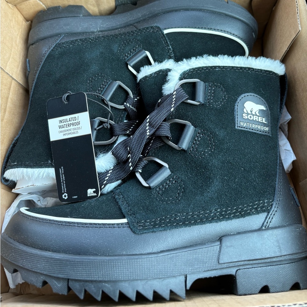 Sorel Black Waterproof Winter Boots